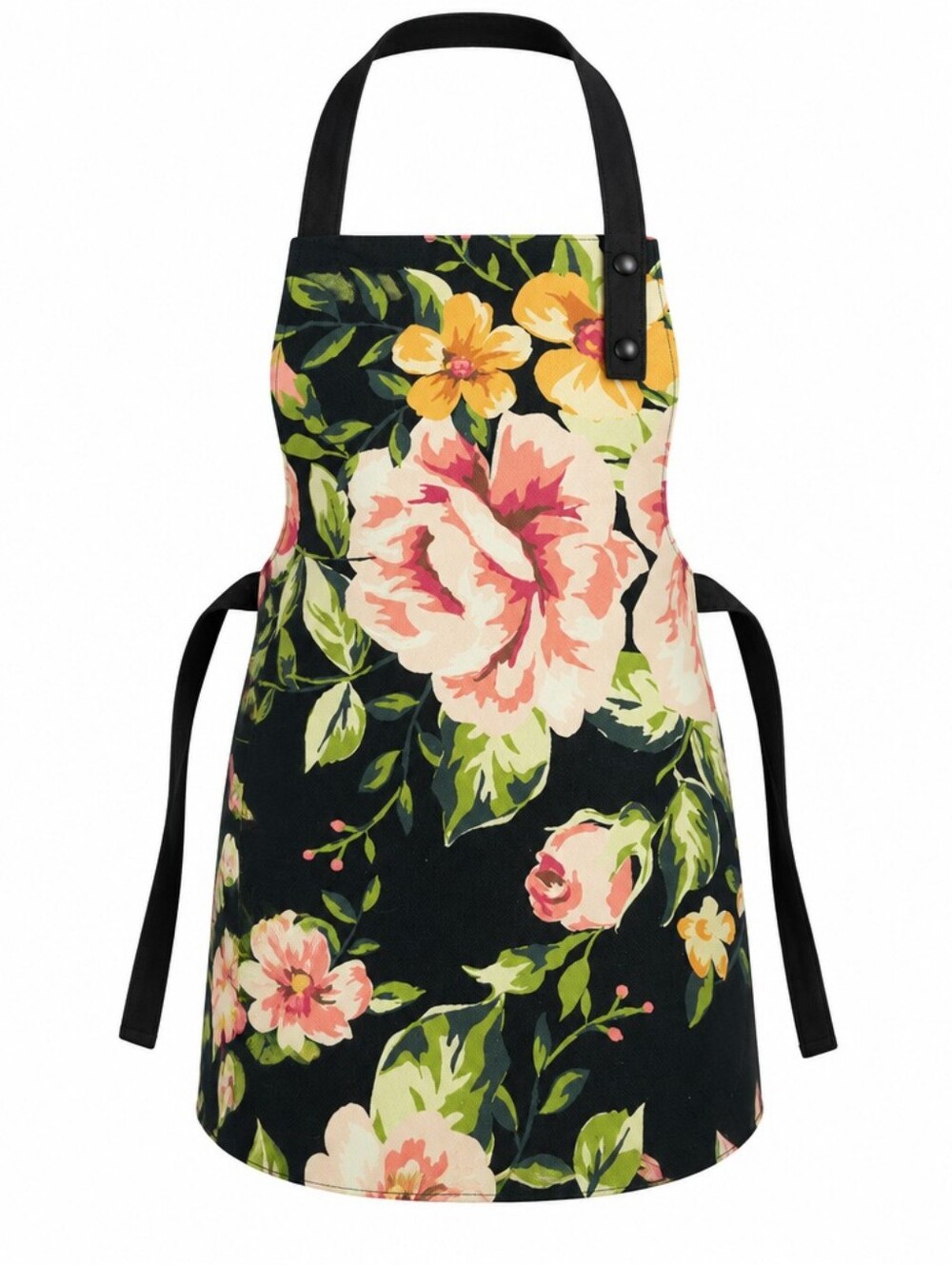 Kids Canvas Apron %100 Cotton Canvas Giant Scale Floral 2-4 Years